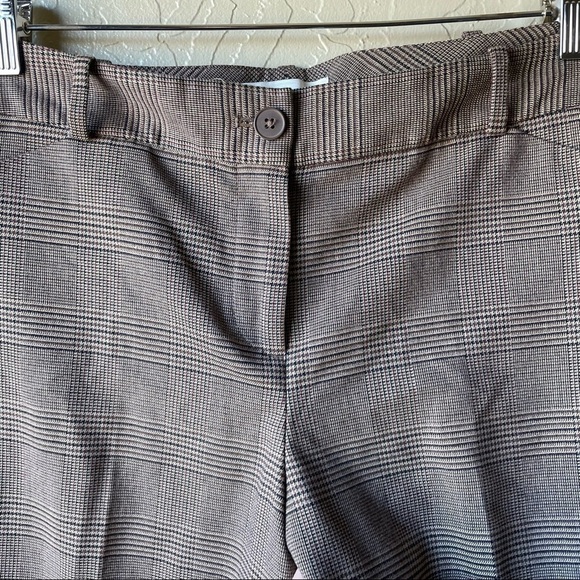 Talbots Brown Plaid Straight Leg Trousers - Picture 5 of 9